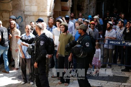 Banyak warga Palestina yang luka-luka akibat bentrokan dengan pasukan-pasukan Israel di Mesjid Al-Aqsa - ảnh 1