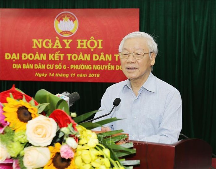 Nguyên Phu Trong à la fête de grande union nationale à Hanoï - ảnh 1