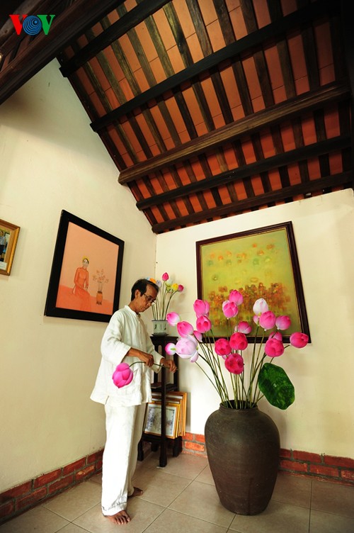 Die Herstellung von Papierblumen im Dorf Thanh Tien  - ảnh 8