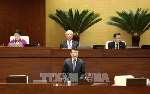 Der Gouverneur der Staatsbank Le Minh Hung stellt sich dem Parlament - ảnh 1