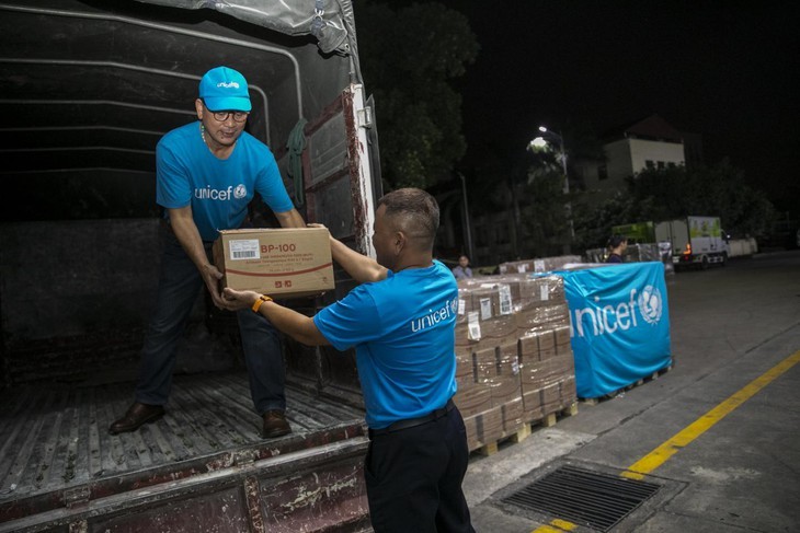 UNICEF stellt zehn Tonnen Ernährungsprodukte für unterernährte Kinder in Vietnam zur Verfügung - ảnh 1