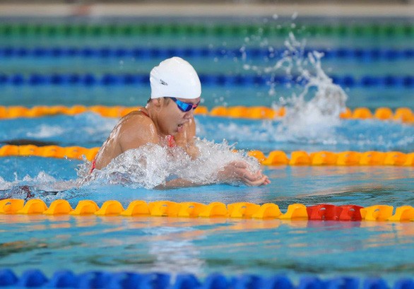Anh Vien und Quy Phuoc nehmen an nationaler Schwimm-Meisterschaft 2021 teil - ảnh 1