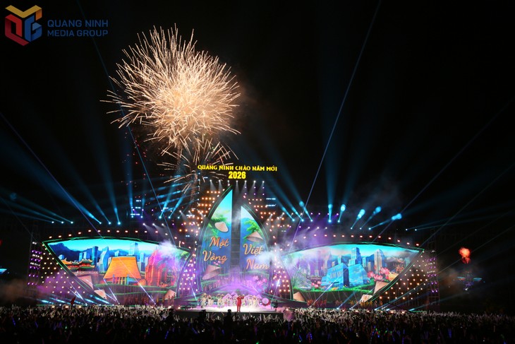 Quang Ninh: Konzert mit 50.000 Zuschauern zur Begrüßung des 14. Parteitages  - ảnh 1