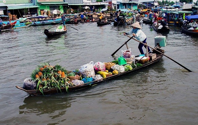 Der schwimmende Markt Nga Nam in der Provinz Soc Trang - ảnh 2