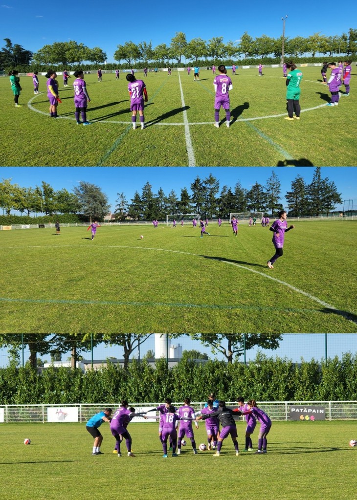 Vietnamesische Fußballmannschaft der Frauen hat erstes Training in Frankreich - ảnh 1