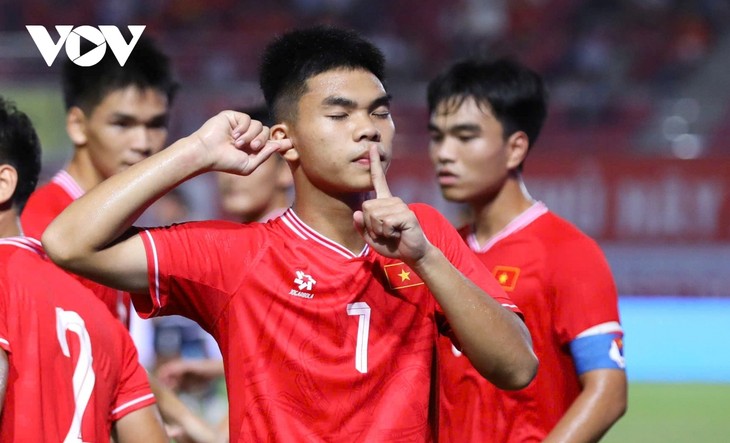 Vietnam besiegt Guam in der Qualifikation für die U20-Asien-Fußballmeisterschaft - ảnh 1