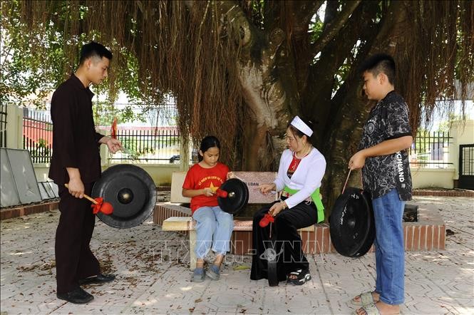 Gong-Musikinstrument im kulturellen Leben der Volksgruppe Muong in Hanoi - ảnh 2