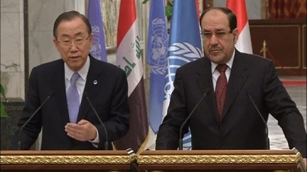 Sekjen PBB, Ban Ki-moon mengunjungi Irak - ảnh 1