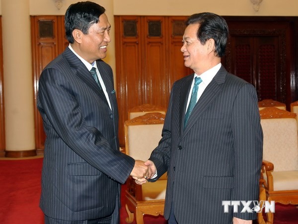 PM Vietnam, Nguyen Tan Dung menerima Menteri Industri Myanmar - ảnh 1