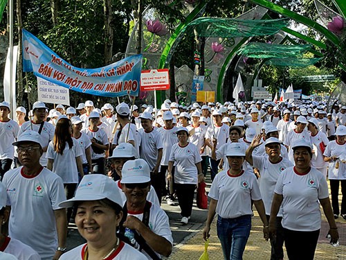 Kira-kira 8.000 orang ikut dalam gerak jalan demi korban agen oranye/dioxin - ảnh 1