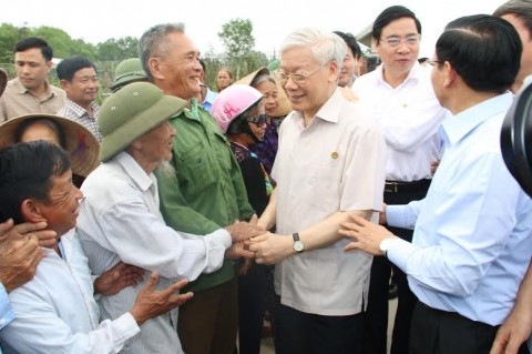 Sekjen KS PKV, Nguyen Phu Trong melakukan temu kerja di provinsi Ha Tinh - ảnh 1