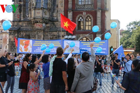 Rapat umum di Republik Czech untuk mendukung vonis PCA tentang masalah Laut Timur - ảnh 1