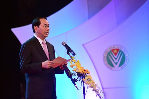 Presiden Vietnam, Tran Dai Quang menghadiri: “Banggalah petani Vietnam” - ảnh 1