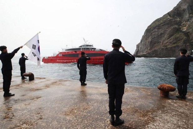 Republik Korea melakukan latihan perang tahunan di kepulauan yang dipersengketakan dengan Jepang - ảnh 1