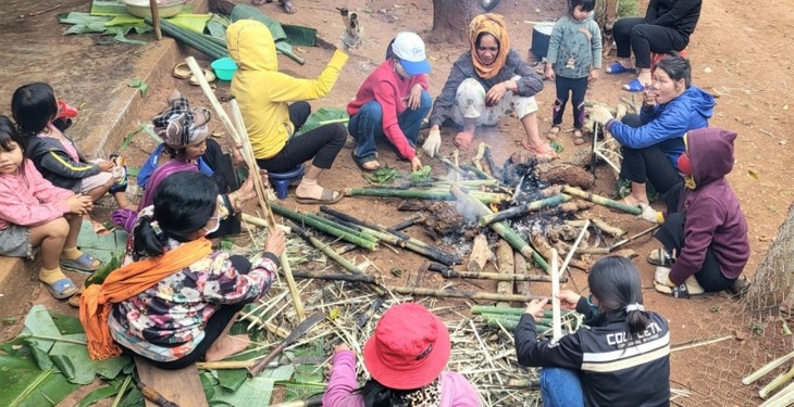 Masyarakat  Etnis Minoritas Xe Dang di Dukuh Kon H'ring Merayakan “Hari Raya Tet Nasi Baru“ - ảnh 1