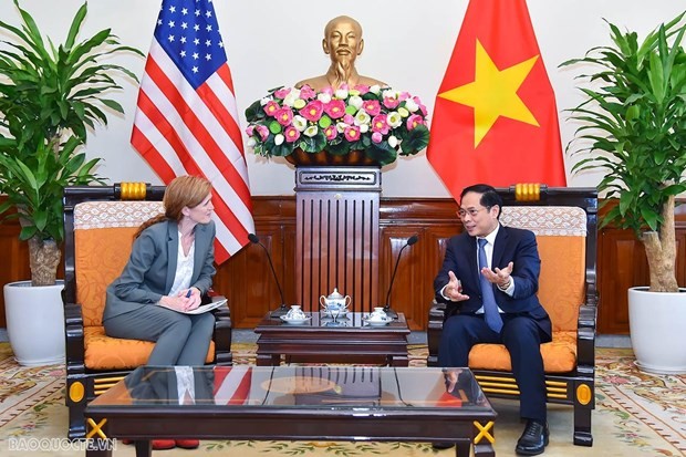 Menlu Vietnam, Bui Thanh Son Terima Dirjen USAID, Samantha Power - ảnh 1