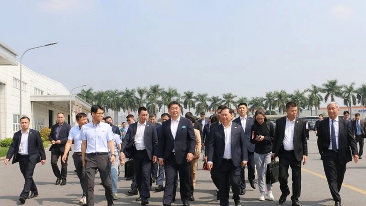 Presiden Mongolia Lakukan Kunjungan Kerja di Zona Industri Luong Son, Provinsi Hoa Binh - ảnh 1