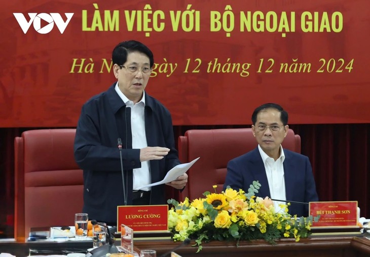 Presiden Vietnam, Luong Cuong: Hubungan Luar Negeri Menganekaragamkan, Menganekaarahkan dan Menjamin Kepentingan Nasional - ảnh 1