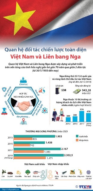 Việt - Nga tăng cường quan hệ đối tác chiến lược toàn diện  - ảnh 1