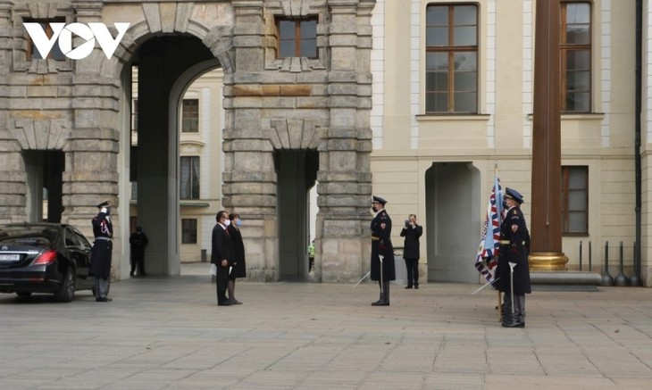 Đại sứ Việt Nam Thái Xuân Dũng trình Quốc thư lên Tổng thống Cộng hòa Czech Milos Zeman - ảnh 1