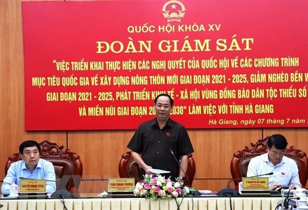 Phó Chủ tịch Quốc hội Trần Quang Phương làm việc tại Hà Giang - ảnh 1