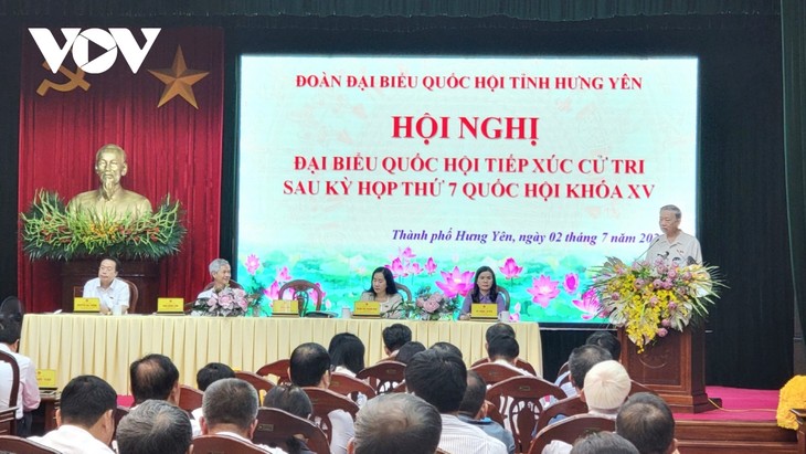 Chủ tịch nước Tô Lâm tiếp xúc cử tri Hưng Yên - ảnh 1