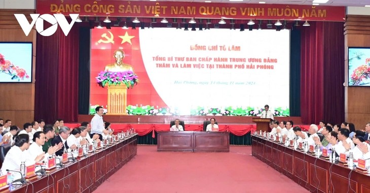 Tổng Bí thư Tô Lâm thăm và làm việc tại thành phố Hải Phòng - ảnh 1