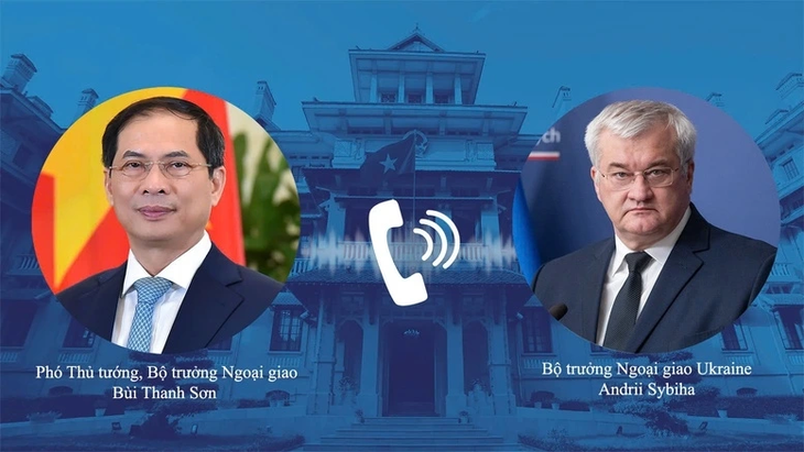 Phó Thủ tướng, Bộ trưởng Ngoại giao Bùi Thanh Sơn điện đàm với Bộ trưởng Ngoại giao Ukraine - ảnh 1