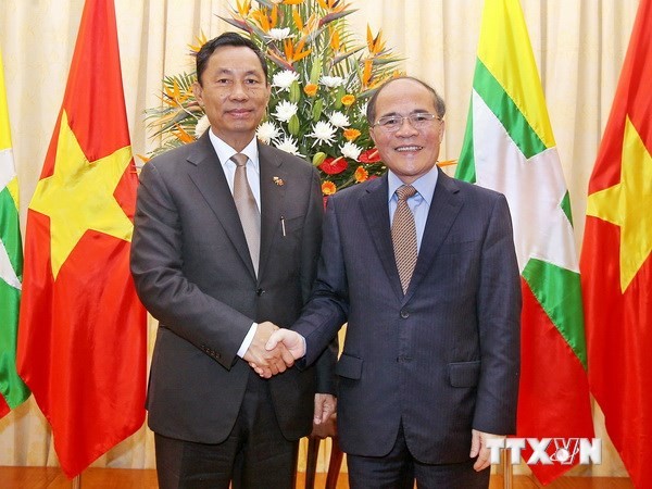 Ketua Parlemen Myanmar memulai kunjungan resmi di Vietnam - ảnh 1