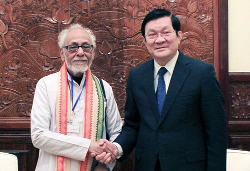 Presiden Vietnam Truong Tan Sang menerima Ketua Komite Solidaritas India-Vietnam negara bagian Bengal - ảnh 1