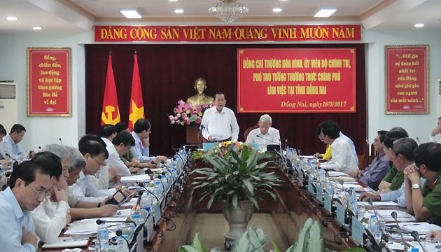 Deputi PM Vietnam, Truong Hoa Binh melakukan temu kerja di provinsi Dong Nai - ảnh 1