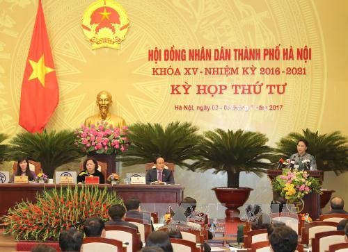 Khai mạc kỳ họp thứ 4 Hội đồng nhân dân thành phố Hà Nội khóa XV - ảnh 1