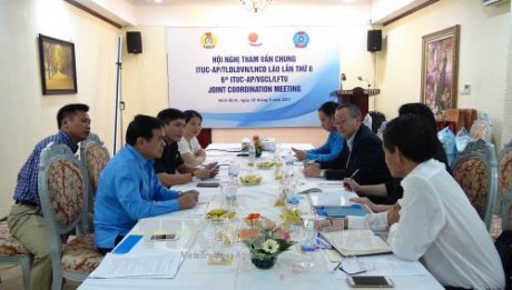  Konsultasi bersama antara Serikat Pekerja internasional kawasan Asia-Pasifik dan Vietnam-Laos - ảnh 1