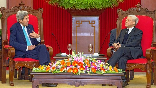 Party leader receives US State Secretary  - ảnh 1