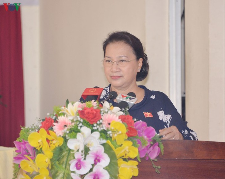 National Assembly Chairwoman meets voters in Can Tho  - ảnh 1