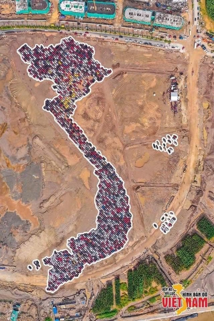 1,700 cars shape the map of Vietnam  - ảnh 1