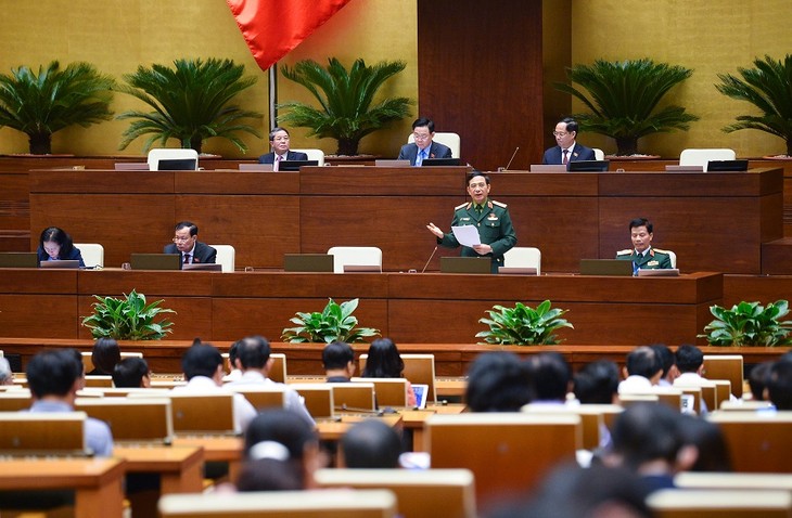 National Assembly discusses draft Civil Defense Law - ảnh 1