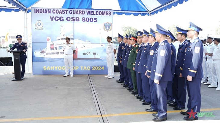 Vietnam Coast Guard ship arrives in India for exchange program  - ảnh 1