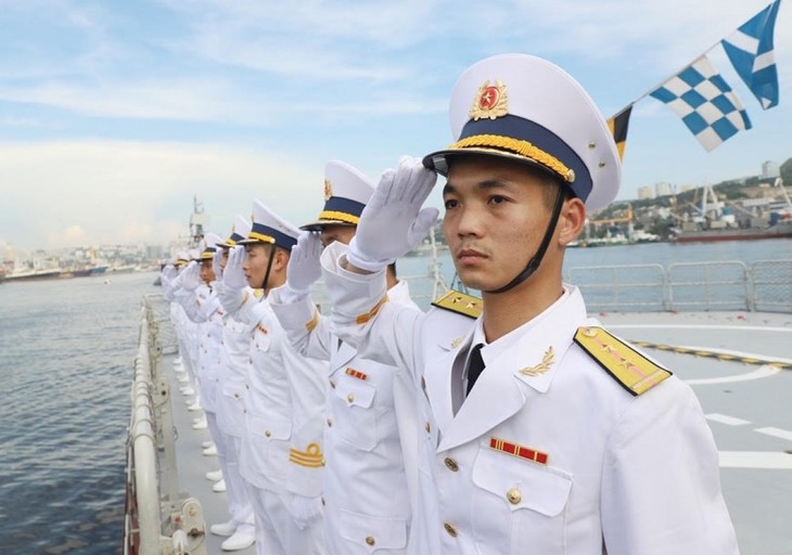 Vietnamese Navy Gepard frigates join military parade in Russia - ảnh 1