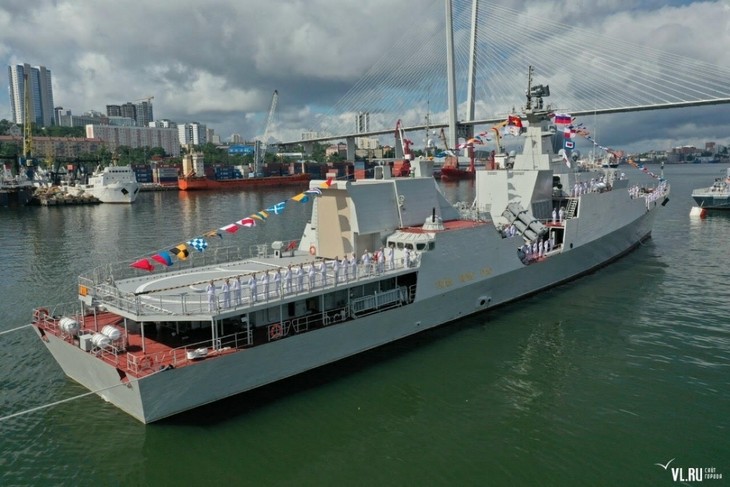 Vietnamese Navy Gepard frigates join military parade in Russia - ảnh 4