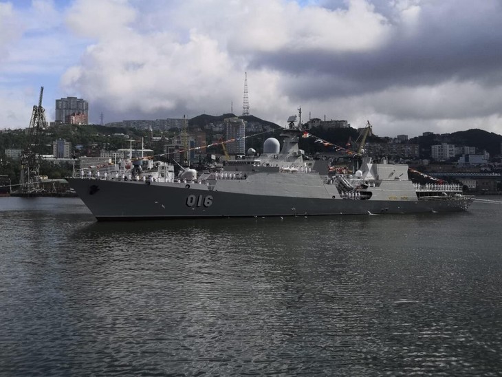 Vietnamese Navy Gepard frigates join military parade in Russia - ảnh 5