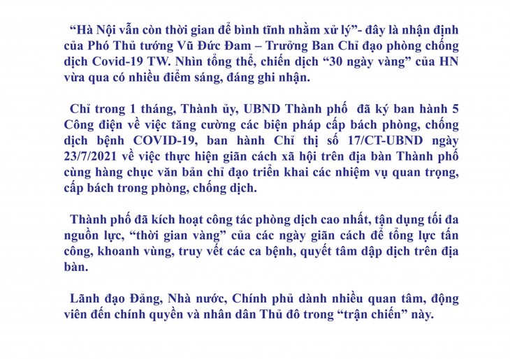 Nhìn lại 30 ngày Hà Nội chống dịch - ảnh 2