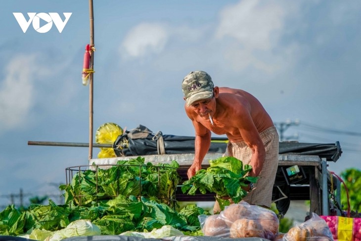 Can Tho floating market busy again during new normal period - ảnh 8