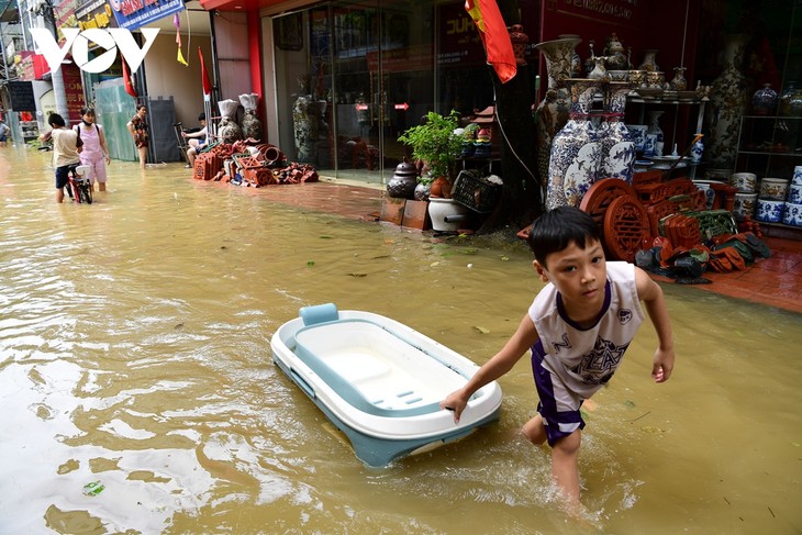 Nước lớn đổ về, người dân khu vực đê tả sông Hồng ở Hưng Yên oằn mình chạy lũ - ảnh 15