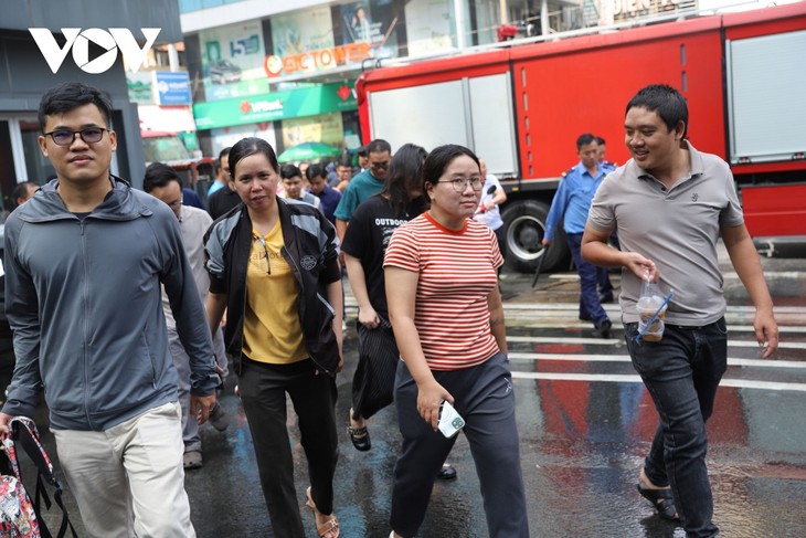 Thực tập phương án chữa cháy, cứu hộ cứu nạn tại tòa nhà VOV ở TP. Hồ Chí Minh - ảnh 16