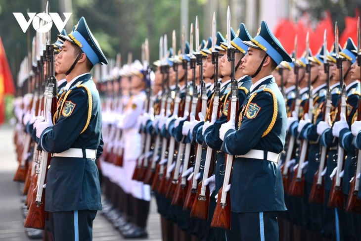 Đại tướng Phan Văn Giang chủ trì lễ đón Phó Chủ tịch Quân ủy Trung ương Trung Quốc - ảnh 5