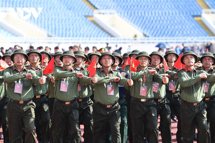 13 khối nghệ thuật, quần chúng hợp luyện diễu binh, diễu hành trên SVĐ Mỹ Đình - ảnh 13