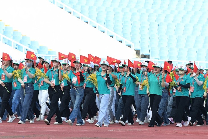 13 khối nghệ thuật, quần chúng hợp luyện diễu binh, diễu hành trên SVĐ Mỹ Đình - ảnh 14