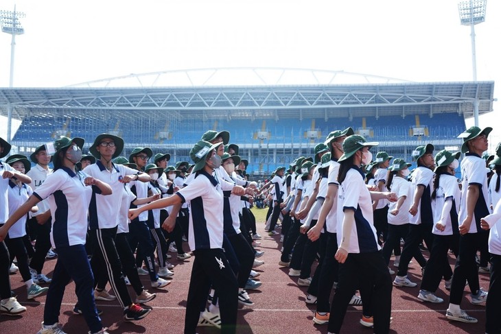 13 khối nghệ thuật, quần chúng hợp luyện diễu binh, diễu hành trên SVĐ Mỹ Đình - ảnh 16