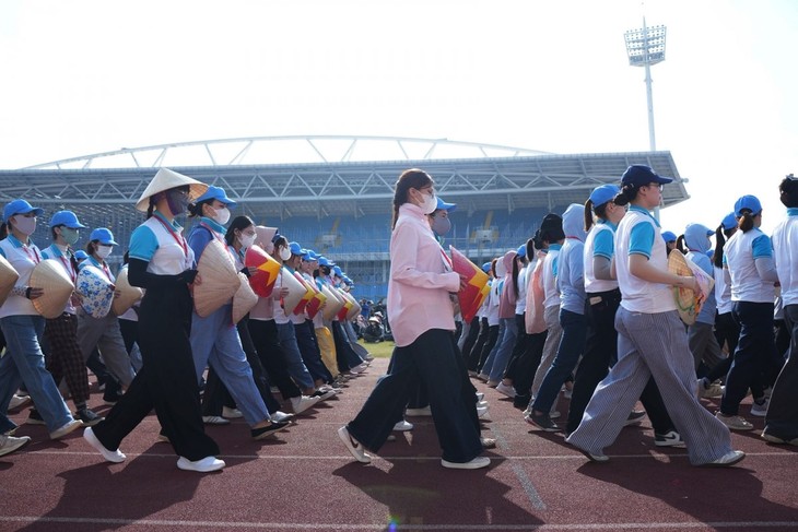 13 khối nghệ thuật, quần chúng hợp luyện diễu binh, diễu hành trên SVĐ Mỹ Đình - ảnh 17
